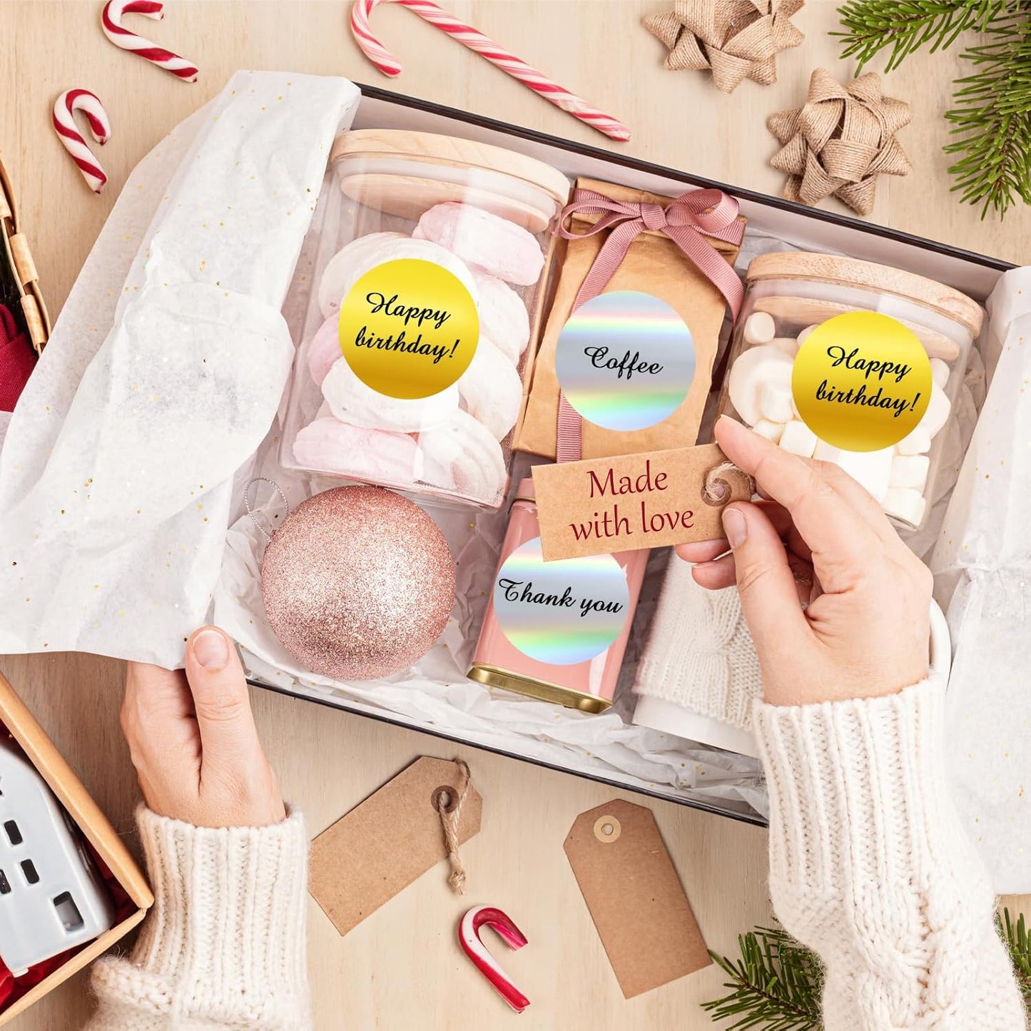 1.5 Silver Round Thermal Sticker Labels, 500 Labels per Roll, Direct Thermal, Multi-Purpose