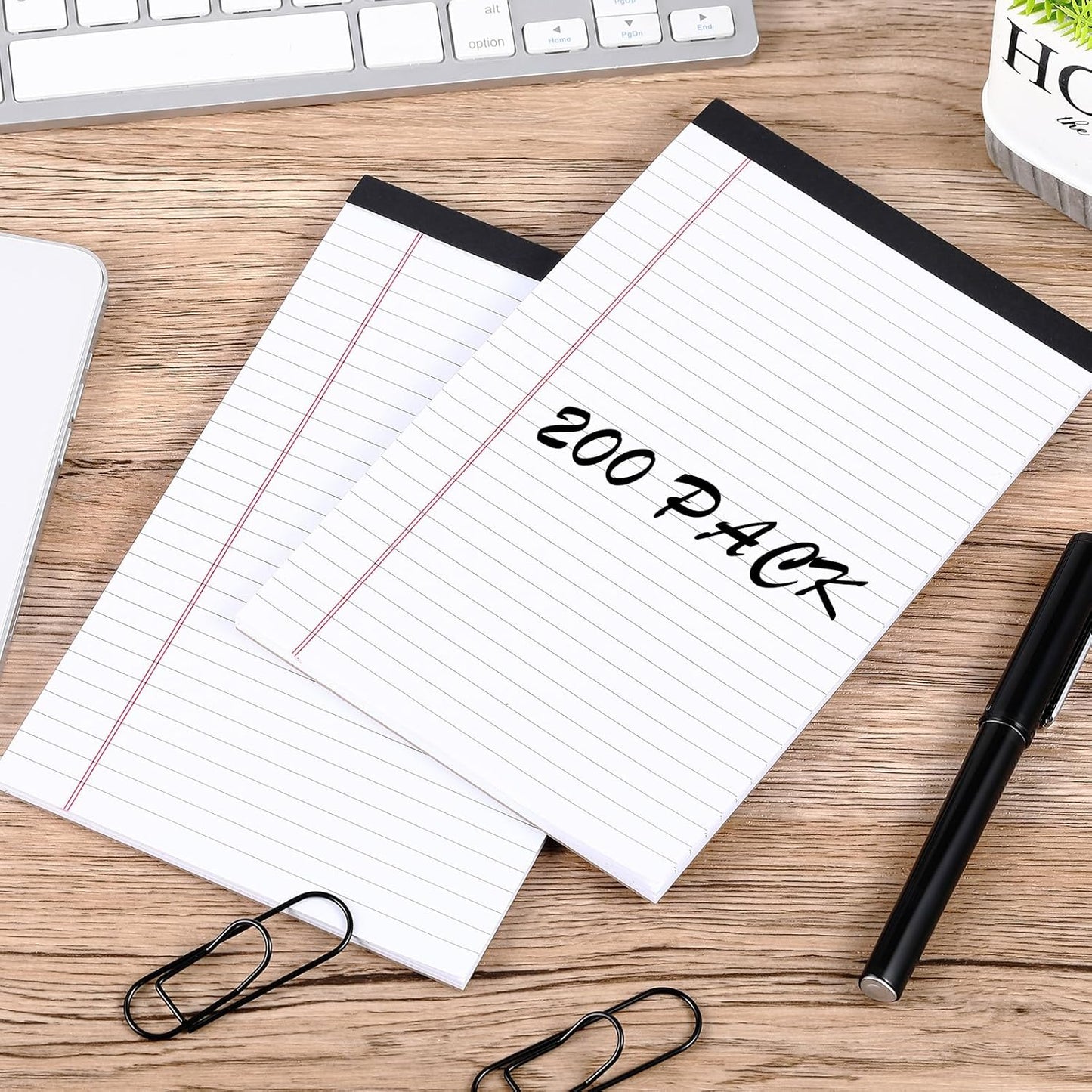 Gueevin 100 Pcs Legal Pads 5x8 Inch Note Pads Lined Small Notepads Bulk Wide Ruled Writing Paper 5 x 8 Mini Notebook for School, College, Office, Classroom Supplies, 40 Sheets (White)