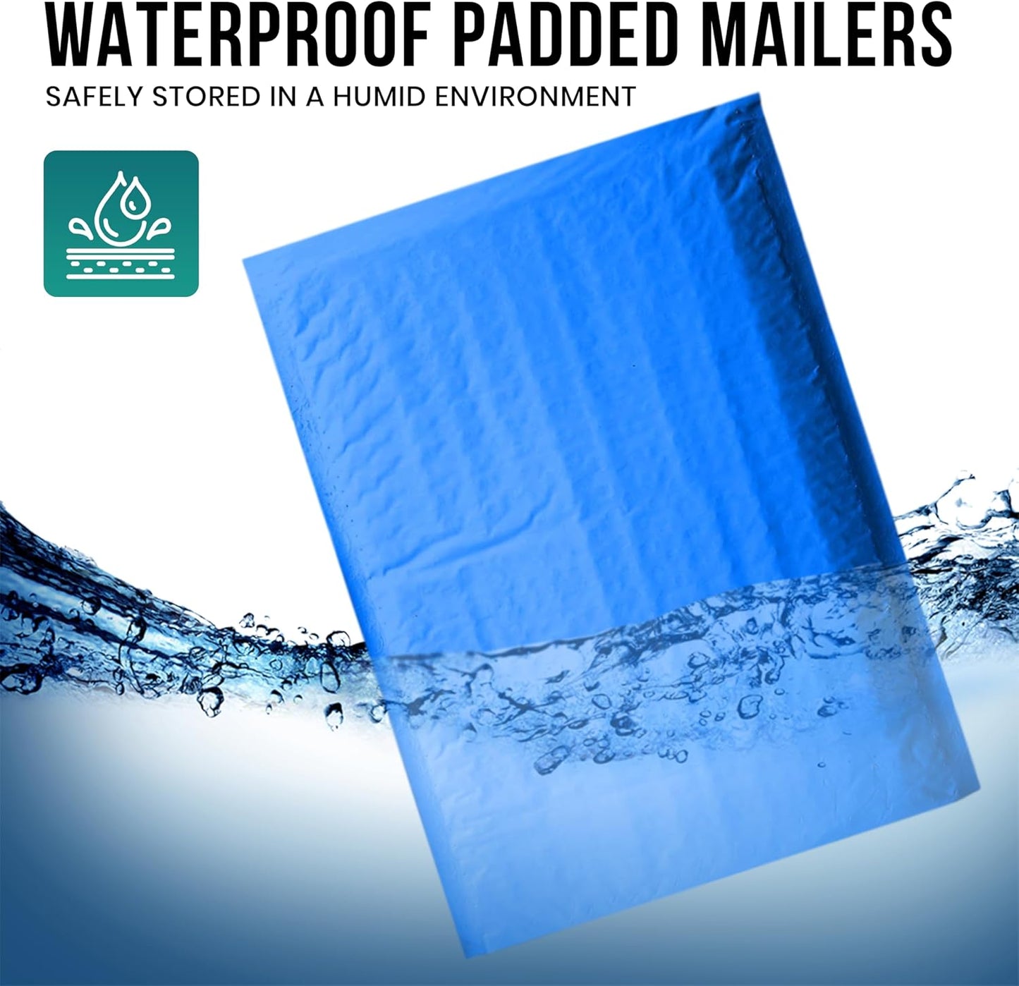 Levex - #000 4" x 8" [5 Pack] Blue Poly Bubble Mailers, Padded Envelope Mailers, Packing Envelope & Mailing Bags for Shipping