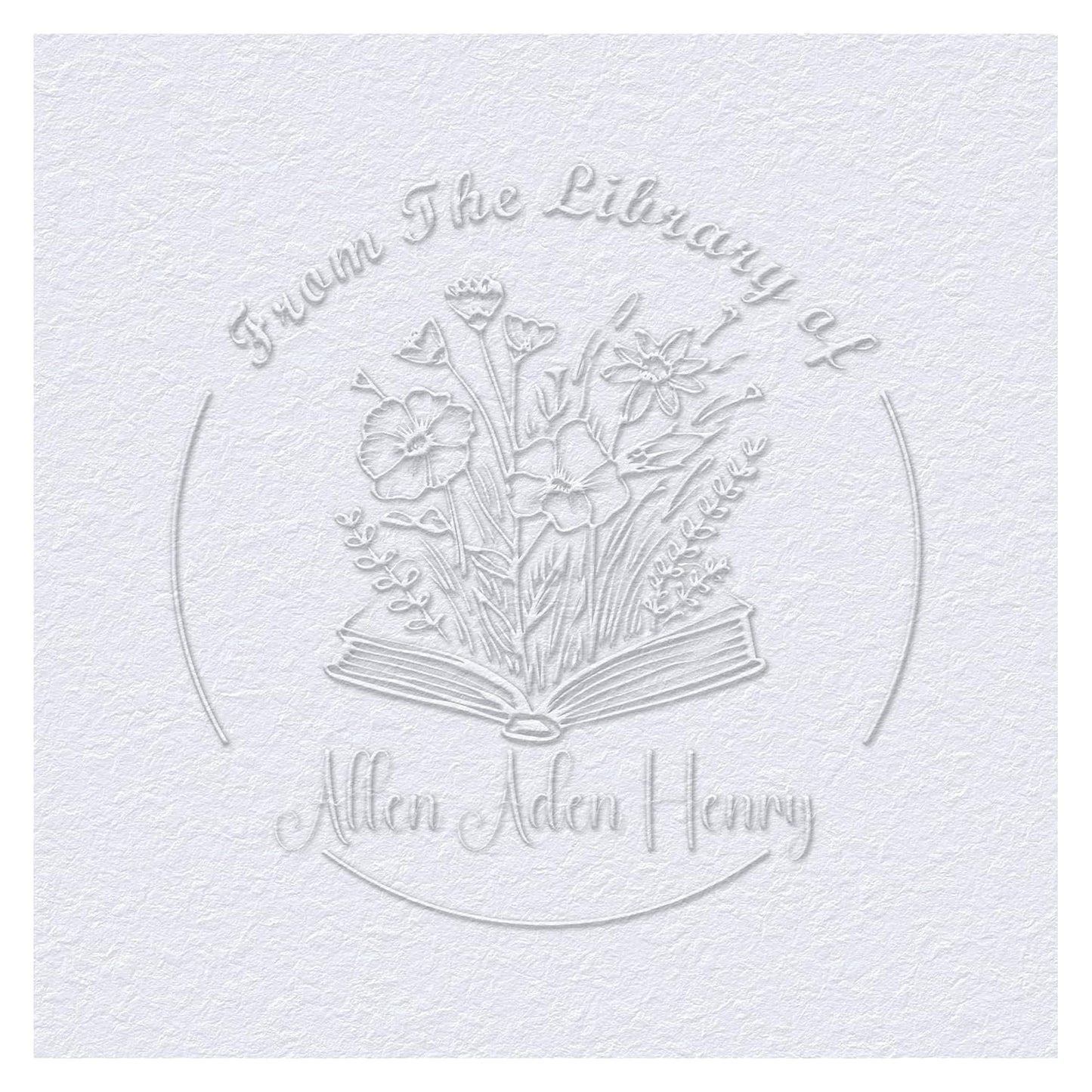 Book Embosser Custom Embosser Stamp with Your Name or Design Personalized Library Embosser Stamp Customized Books Business Cards Paper Documents Notebooks etc. (21)