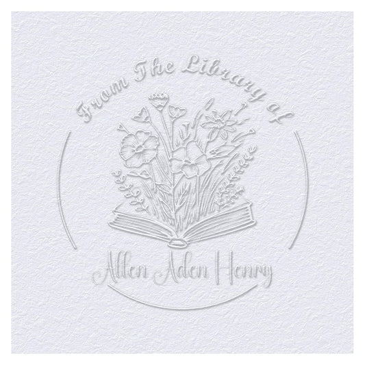 Book Embosser Custom Embosser Stamp with Your Name or Design Personalized Library Embosser Stamp Customized Books Business Cards Paper Documents Notebooks etc. (21)
