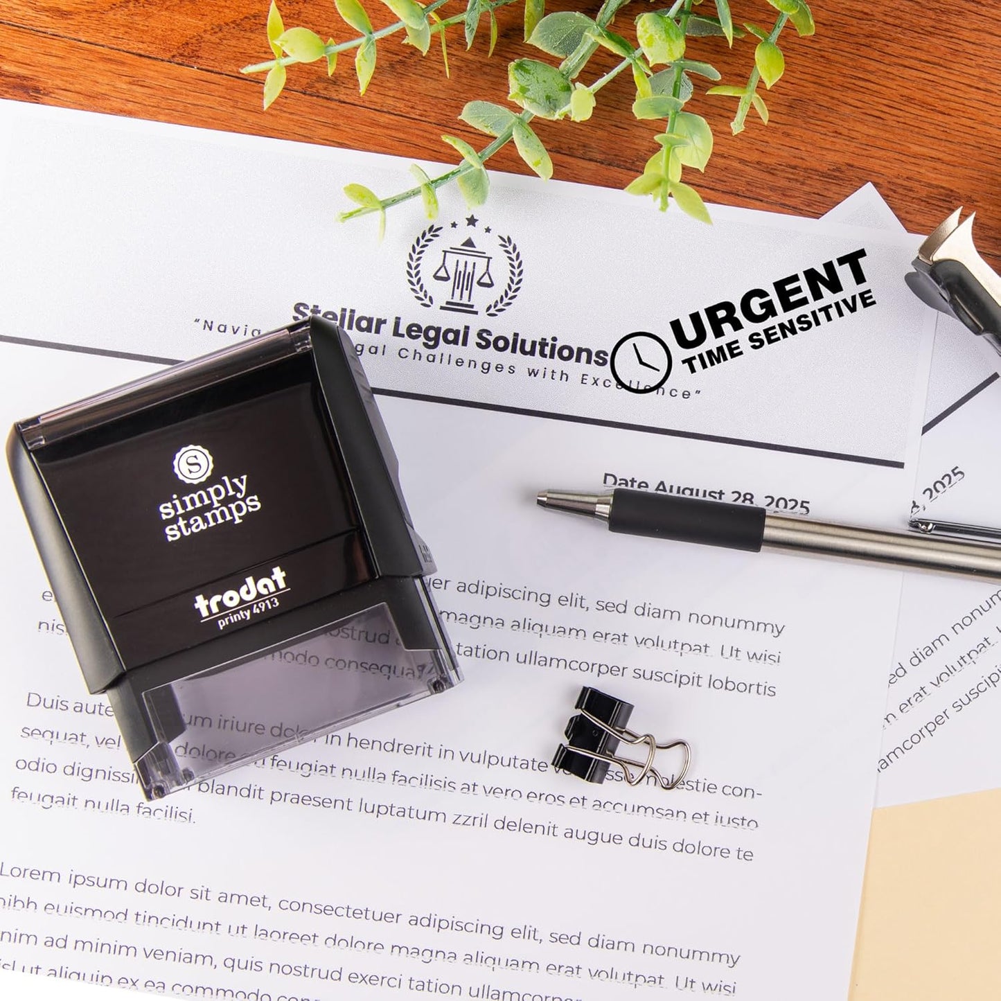 Urgent Time Sensitive Office Stamp | 4 Different Sizes | 20 Designs | Multiple Color Options | Perfect for Quick Validation of Office Documents (Urgent Time Sensitive, Large)