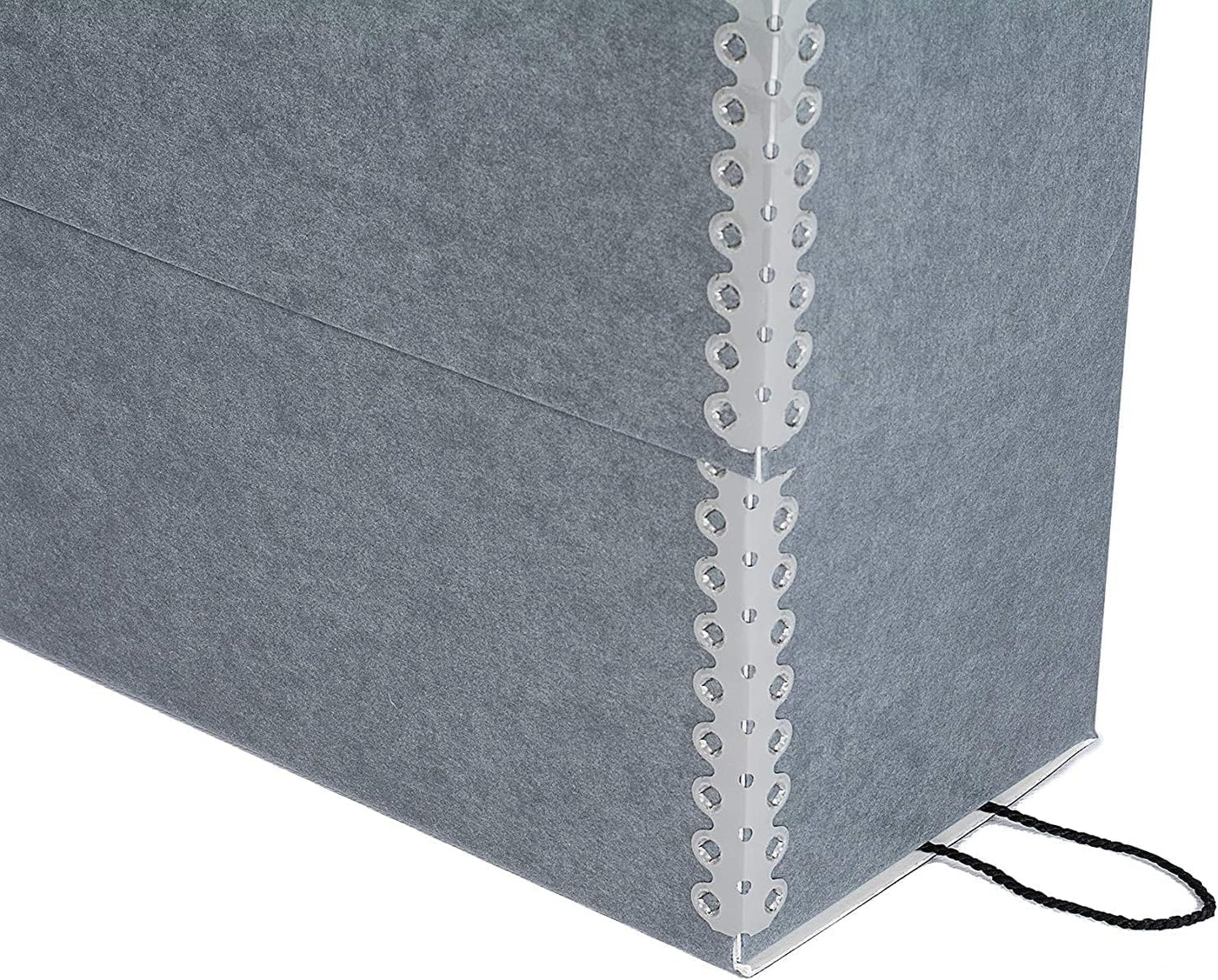 Lineco Archival Document Storage Box with Metal Edge, Acid-Free Gray Boxboard, Organize and Store Files, Prints, Photos, Letter-Sized Case 12.5" x 10.5" x 5" Wide, Pack of 2