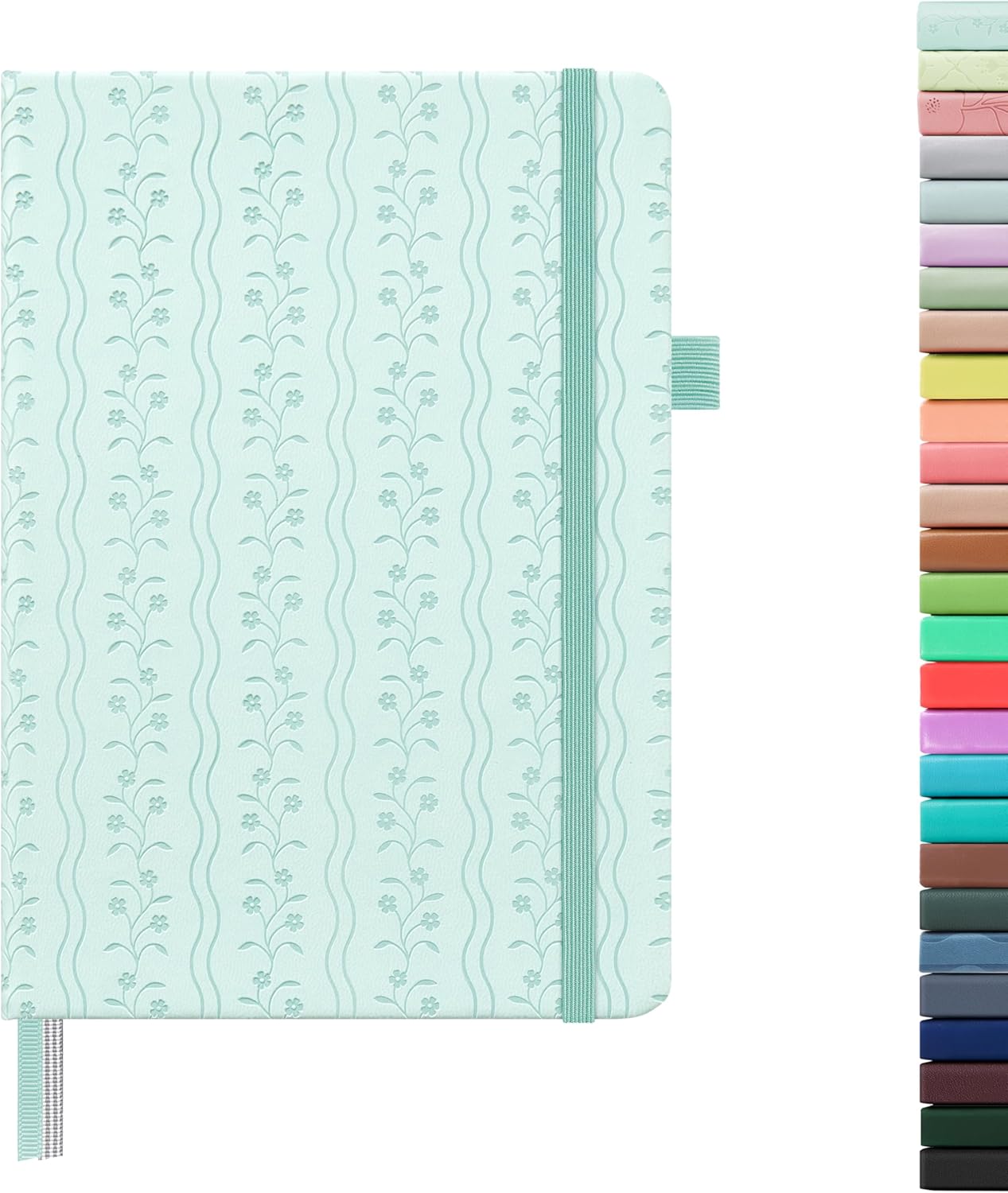 &And Per Se Lined Journal Notebook for Women&Men with Pattern, 160 Pages 100GSM Thick Paper, A5 Hardcover Journals for Writing(1 Pack, Light Blue)