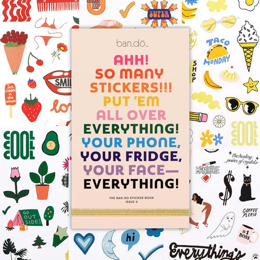 ban.do Planner Sticker Book with Over 700 Assorted Stickers, 35 Pages of Colorful Unique Stickers for Journals/Calendars, Issue 5