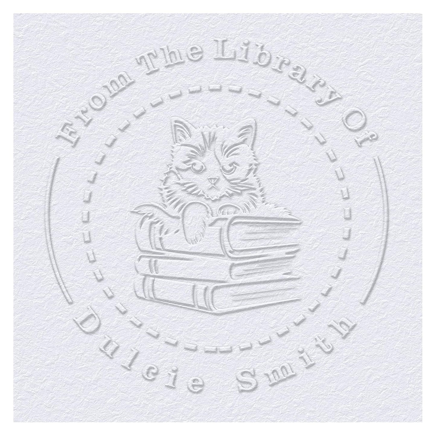 Book Embosser Custom Embosser Stamp with Your Name or Design Personalized Library Stamp Customized Books Business Cards Paper Documents Notebooks etc.