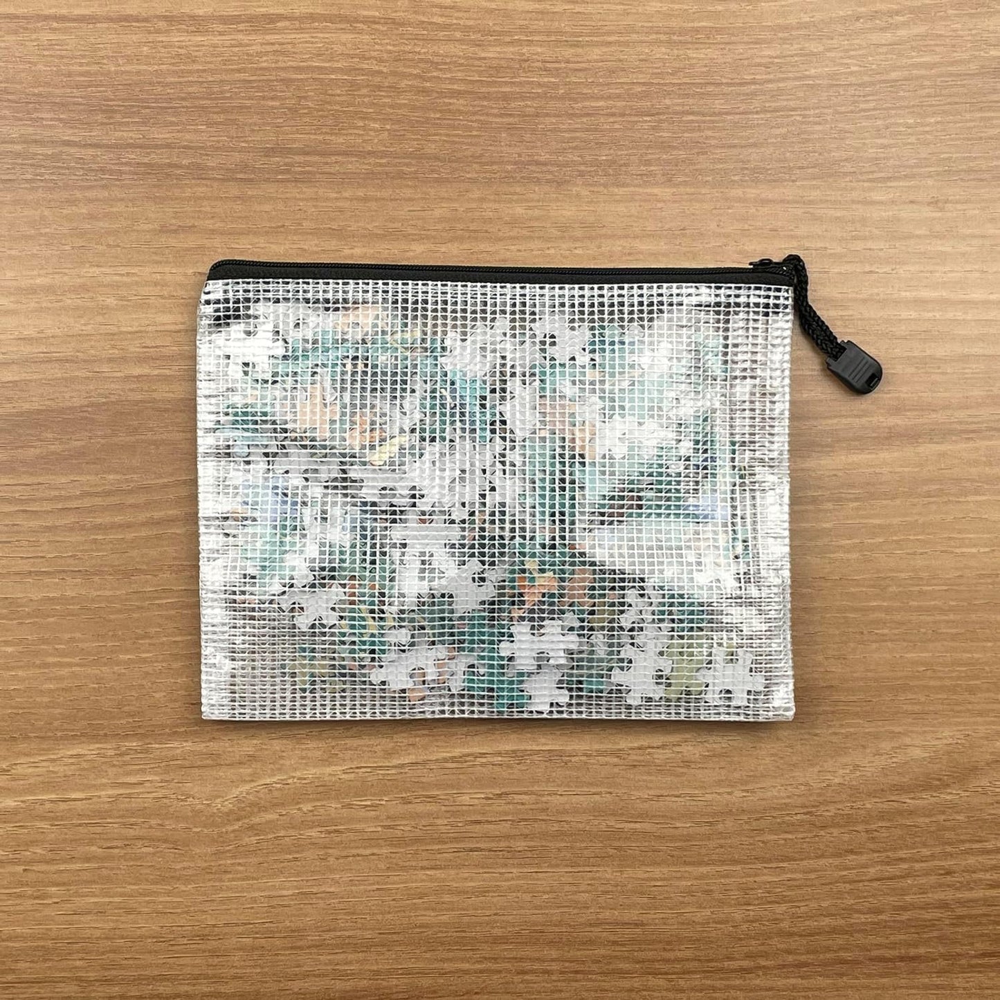 Oaimyy-12 Pcs A6,Mesh Zipper Pouch Document Folders Bag Zipper Zip File Folders,Puzzle Bags for Organizing Storage (Black, 4.5"x 6")