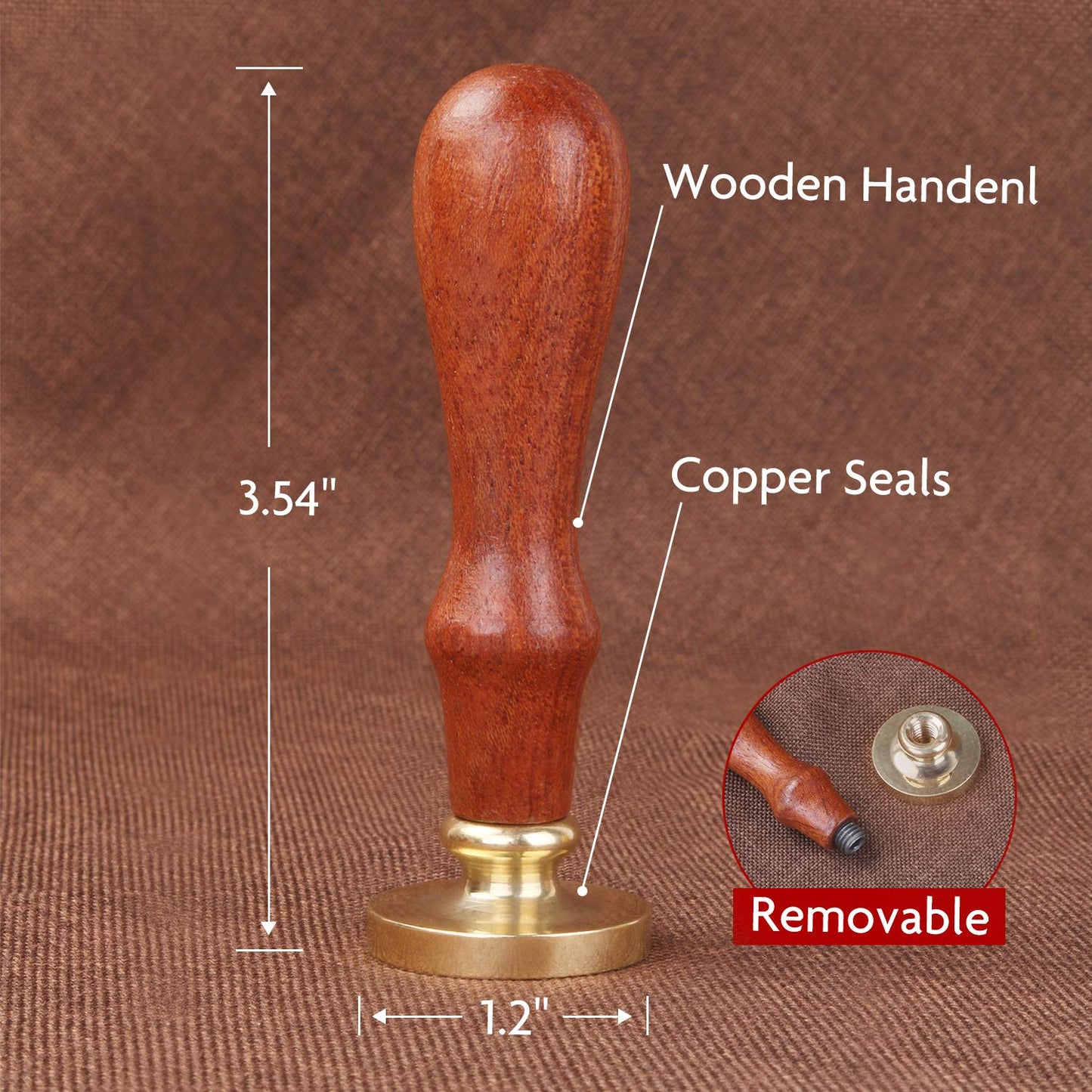 Wax Seal Stamp Kit, HOSAIL 7 Pieces Star Dragon Cat Peacock Whale Mermaid Fox Flamingo SealingWax Stamps Copper Seals + 1 Piece Wooden Hilt, Vintage Antique Moon Starry Cat Seal Wax Stamp Set