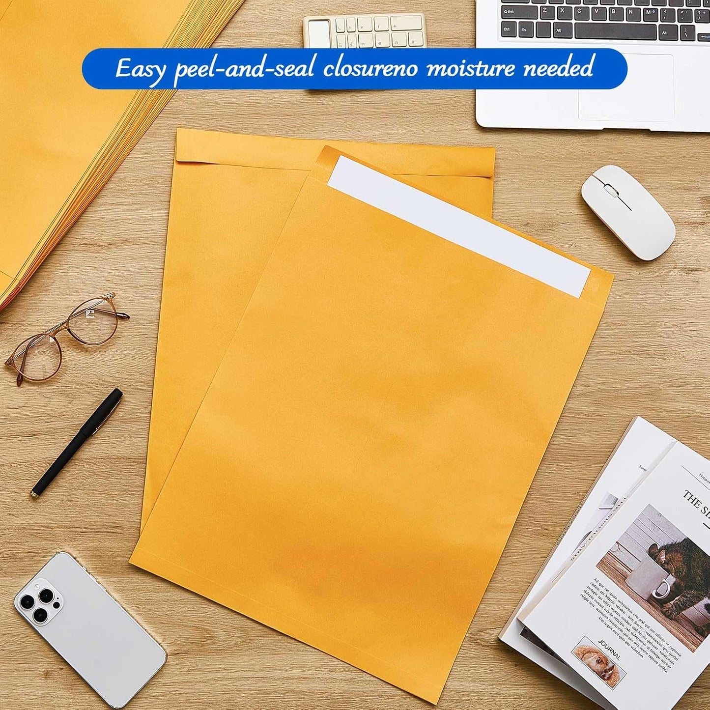 10 Pcs 16 x 20 Inch Extra Large Mailing Envelopes 32lb with Gummed Flaps, Catalog Envelopes Jumbo Craft for Mailing, Storage and Organizing Documents Office Supplie