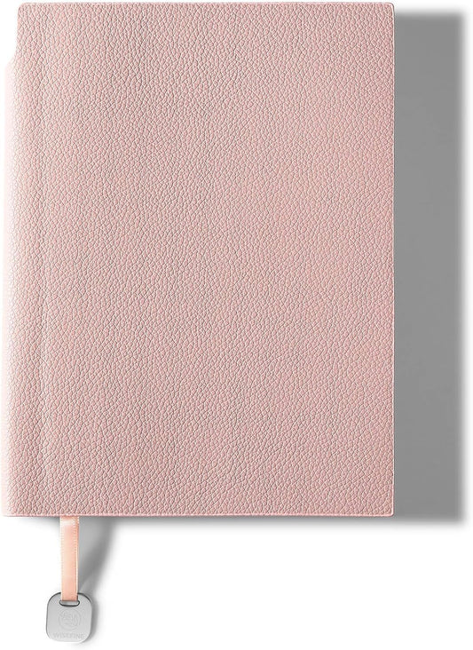 Lined Journal Notebook for Women A5 Softcover PU Leather Journals for Writing, 160 Pages Daily Journaling, College Ruled Notebooks for Work School, Business 6.38'' X 8.28'' Pink