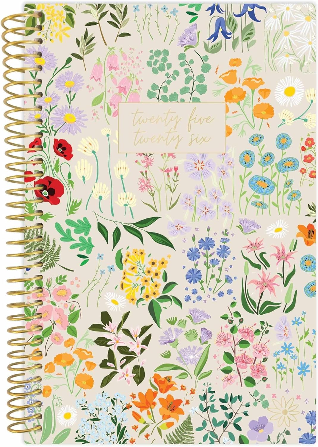 bloom daily planners 2025-2026 Academic Year Pocket Planner (July 2025 - July 2026) - 4” x 6” MINI Weekly Monthly Agenda Organizer & Calendar Book - Garden Party, Beige