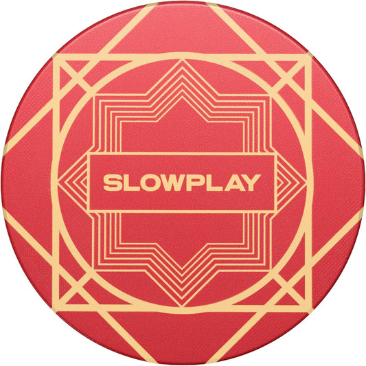 SLOWPLAY Nash Ceramic Poker Chips in Bulk, Casino Grade Ceramic 12-Gram Poker Chip for Texas Hold'em, 43mm Professional Chips Pack of 50 (Red)