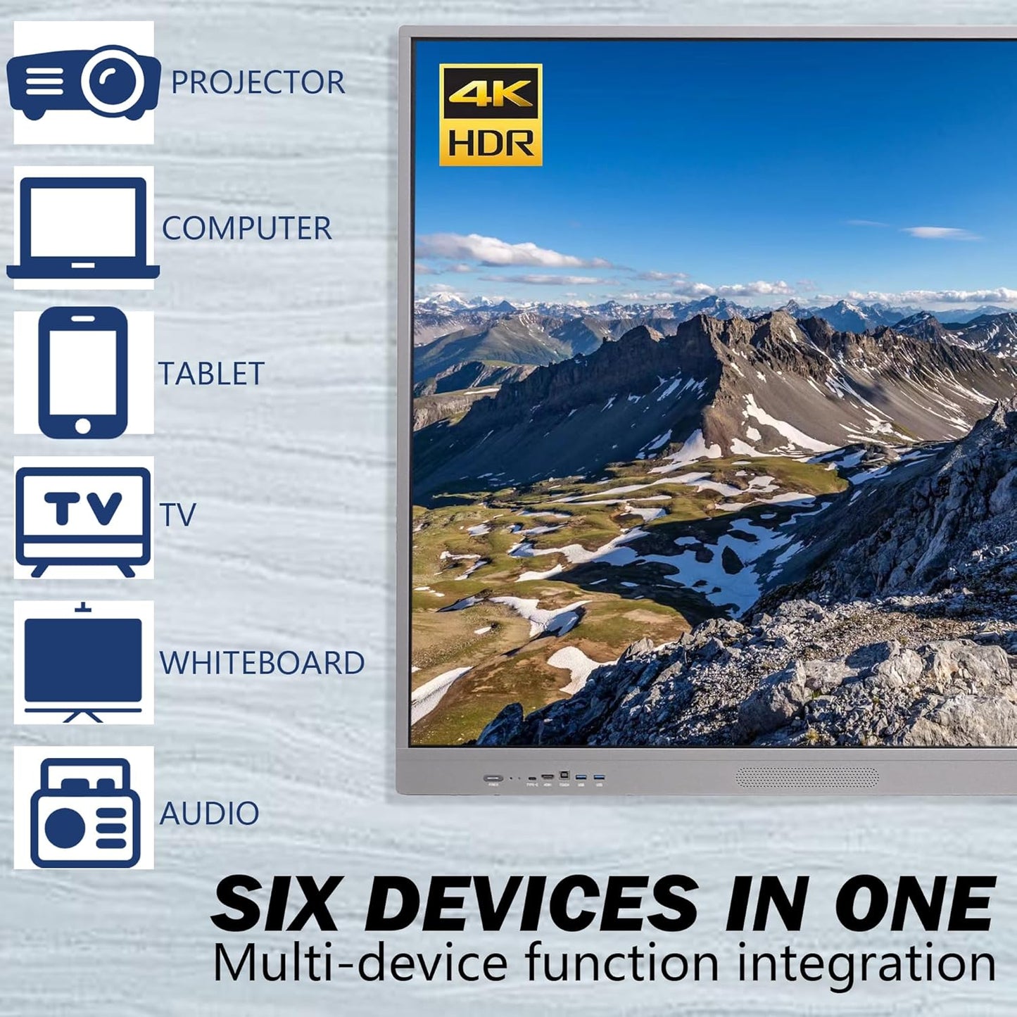 SELFIE CAT 55'' Large Smart Digital Whiteboard for Office Classroom, Interactive Smart Board White Board for Electronic Presentation Meeting, Touchscreen Boards on Classroom Office Video Conference