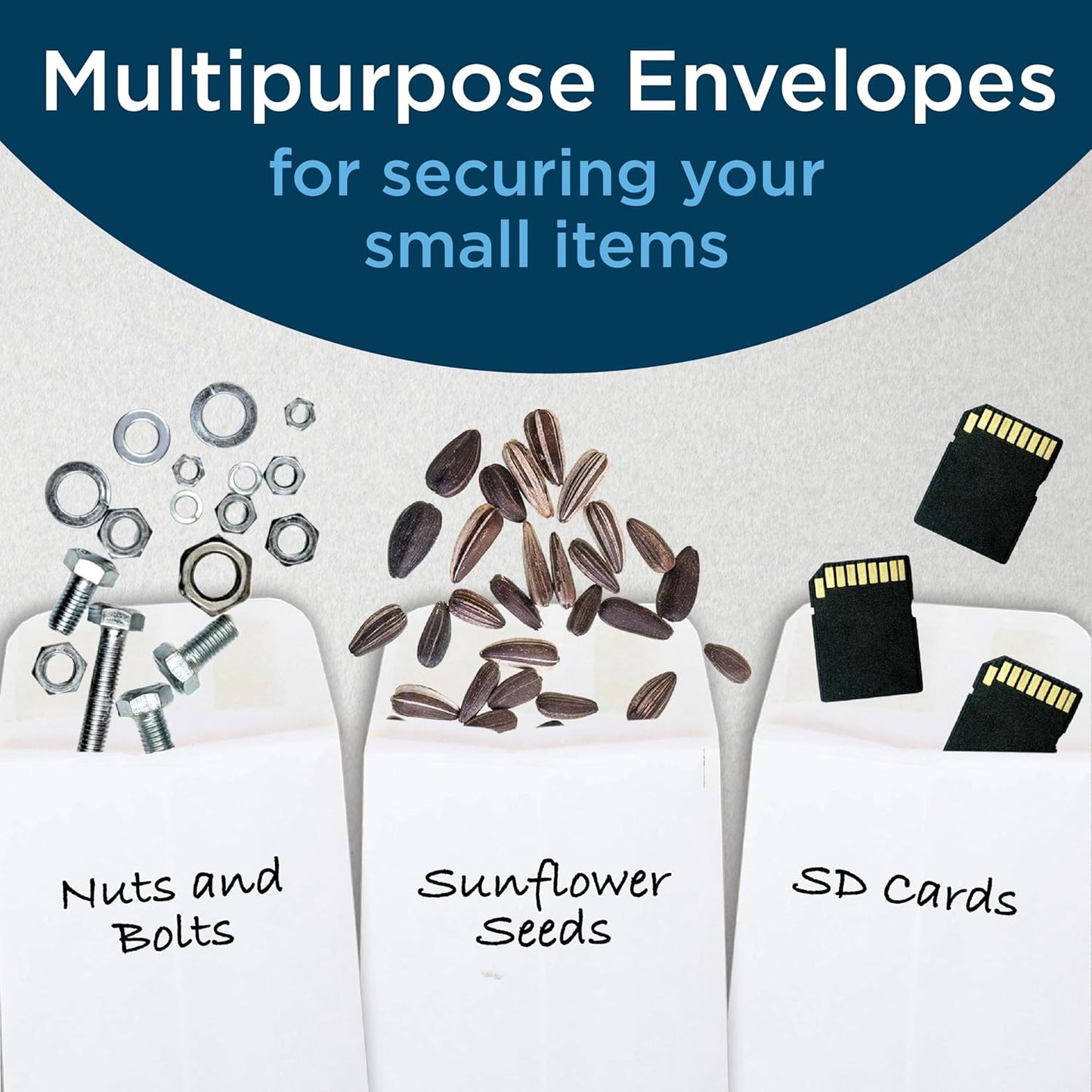 Guardian #1 Paper Coin Envelopes with Gummed Flaps, Pack of 500 Blank Small Envelopes for Gift Cards, Coins, Receipts, Stamps, Small Parts Storage, and More, 2 ¼ Inches x 3 ½ Inches, White