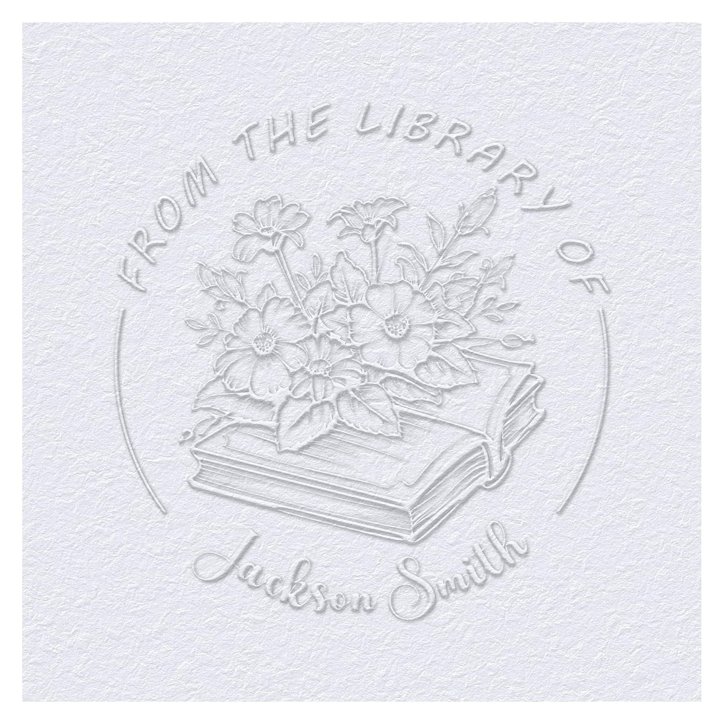 Book Embosser Custom Embosser Stamp with Your Name or Design Personalized Library Embosser Stamp Customized Books Business Cards Paper Documents Notebooks etc. (22)