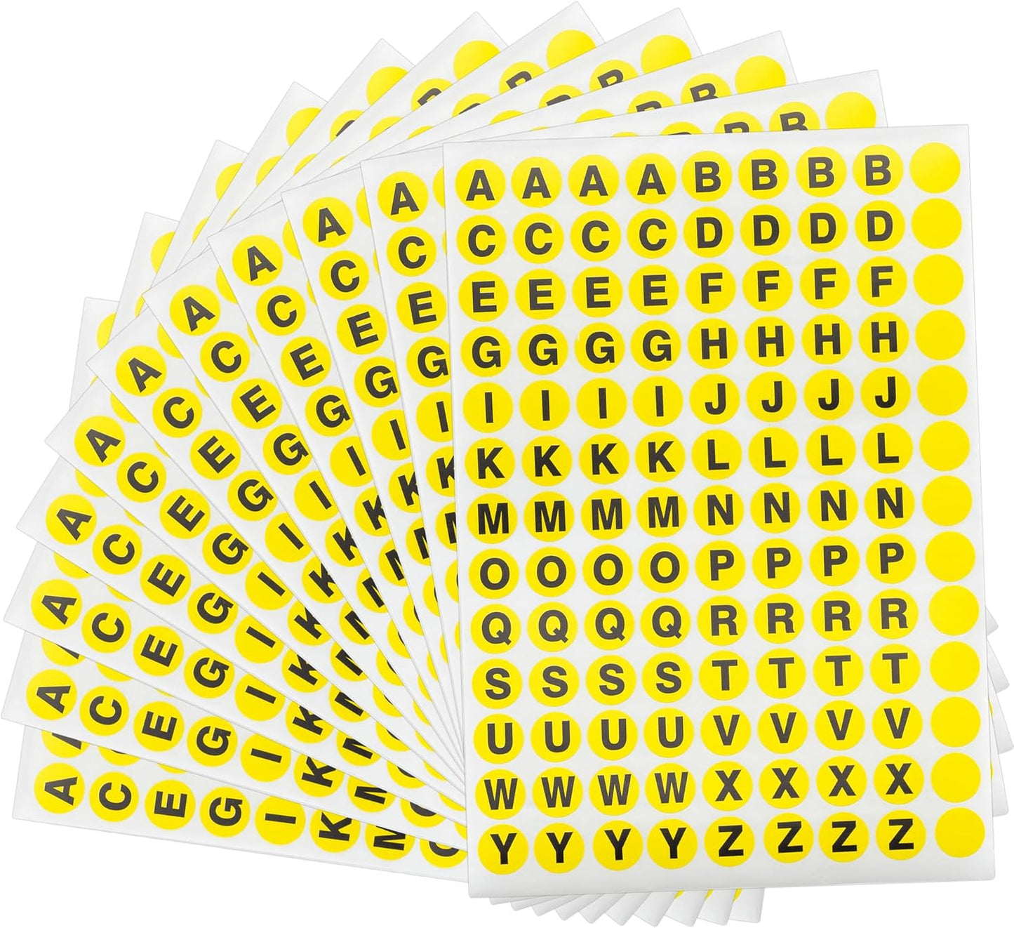 3510 Pcs A to Z Round Self Adhesive Alphabet Stickers Labels Signs- 120 Sets Multipurpose Small Letter Stickers