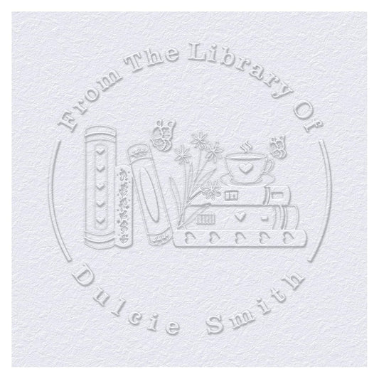 Book Embosser Custom Embosser Stamp with Your Name or Design Personalized Library Embosser Stamp Customized Books Business Cards Paper Documents Notebooks etc. (12)