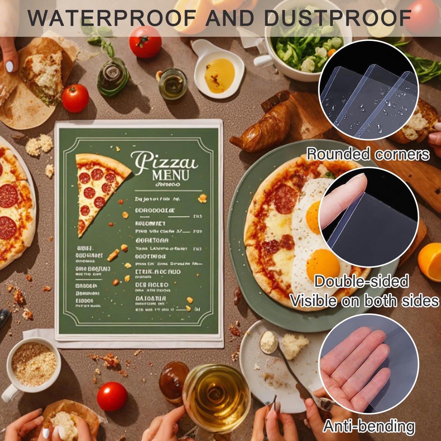 30-Pack 8.5" x 11" Rigid Print Protectors, Transparent Hard Plastic Page Sheet Protectors, Clear Plastic Sleeves for Paper Photo Poster, Protective Covers for Document Certificates