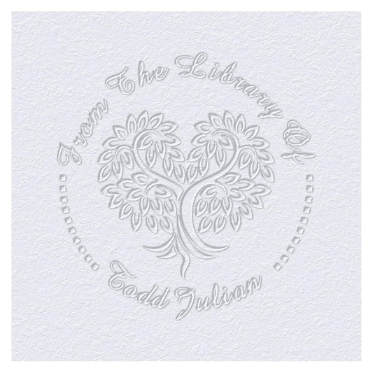 Customized Book Embosser Heart Tree of life Color Stamp with Your Name or Design Personalized Library Embosser Stamp Custom Books Business Cards Paper Documents Notebooks etc. (Tree of Life-02)
