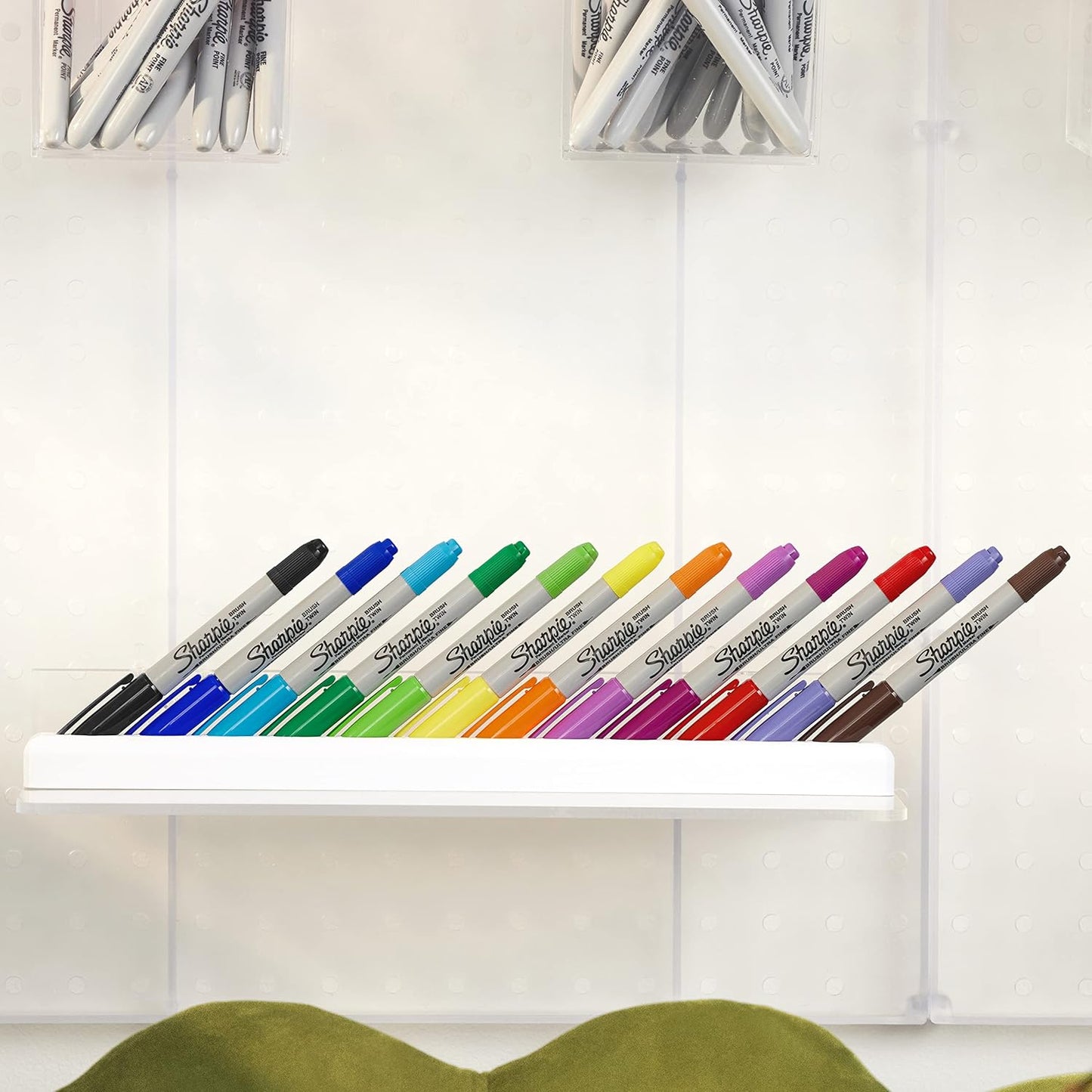 Sharpie Brush Twin Permanent Markers Brush Tip Marker and Ultra Fine Tip Marker Assorted 12 Count