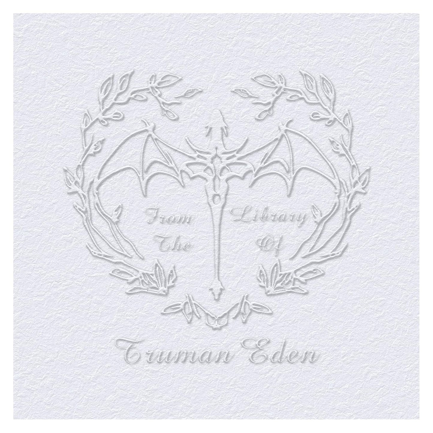 Book Embosser Custom Embosser Stamp with Your Name or Design Personalized Library Embosser Stamp Customized Books Business Cards Paper Documents Notebooks etc. (Dragon Theme - 02)