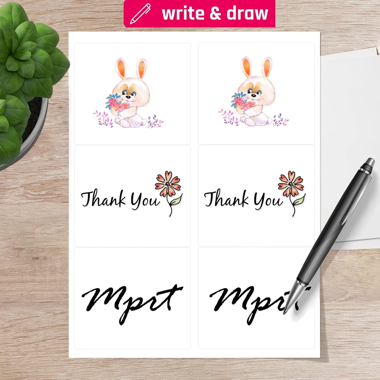 3-1/3" x 4" Shipping Address Labels 300 Label Stickers Paper for Laser/Inkjet Printer 6 per Page Printable Mailing Labels, FBA Box Labels - Matte, 50 Sheets