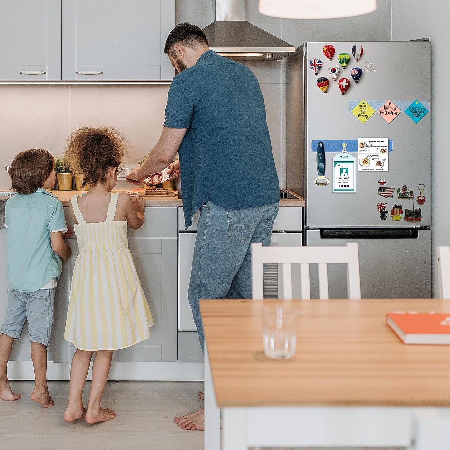 8 Pcs Felt Pin Board Bar Strips Bulletin Board for Bedrooms Offices Home Wall Decoration, Notice Board Self Adhesive Cork Board with 50 Push Pins for Paste Notes, Photos, Schedules (Multi-Blue)