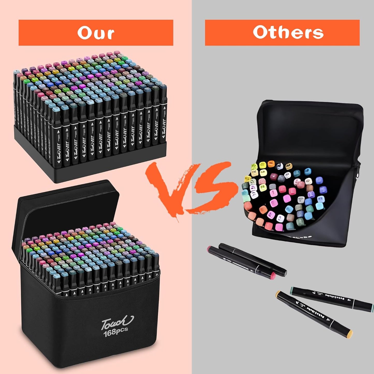 Alcohol Markers, 168 Colors Dual Tip Art Markers, Drawing, Coloring Marker for Kids Sketching Adult Coloring