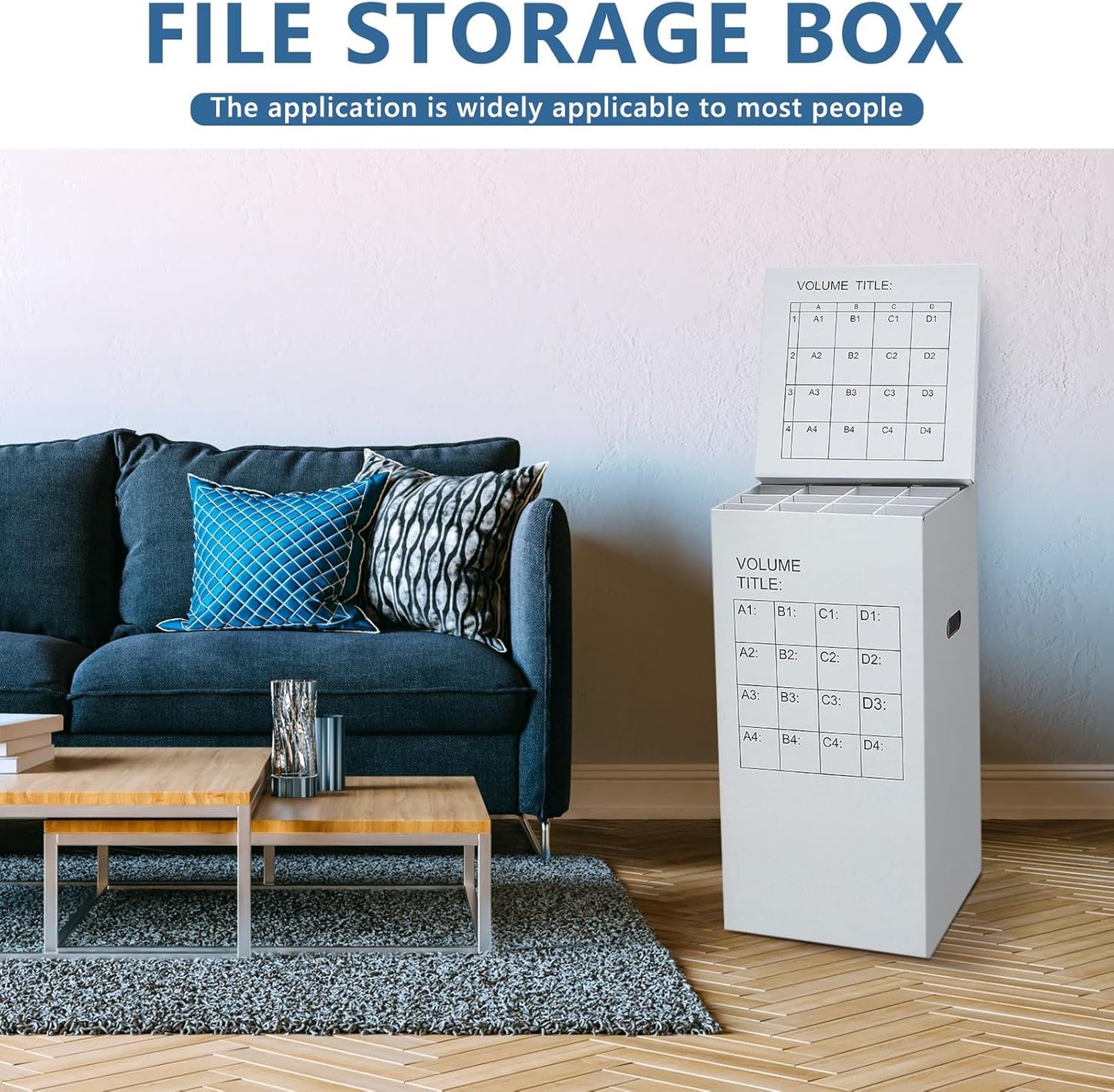 PerKoop 1 Pack Blueprint Holder Storage Organizer for Storing Poster Anchor Charts 16 Slots 25 x 14.2 x 14.2 Inch Blueprint Roll File Holder for Architectural Map School Office Home Items