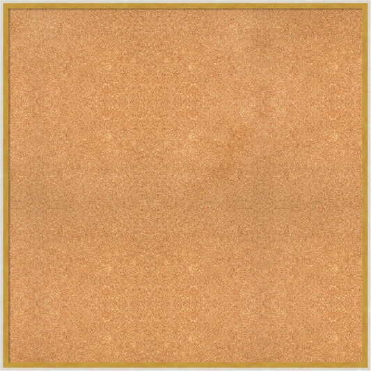 Amanti Art Natural Cork Board for Wall, 35x35 Vision Board with White Frame, Oversize Corkboard Office Decor for Home Organization, Modern Corkboard Pinboard to Display Items for Home Organization in