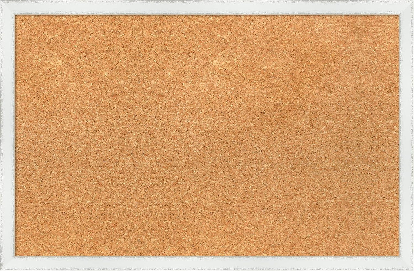 Amanti Art Natural Cork Board for Wall, 15x23 Vision Board with White Frame, Small Corkboard Office Decor for Home Organization, Country Rustic Corkboard Pinboard to Display Items for Home