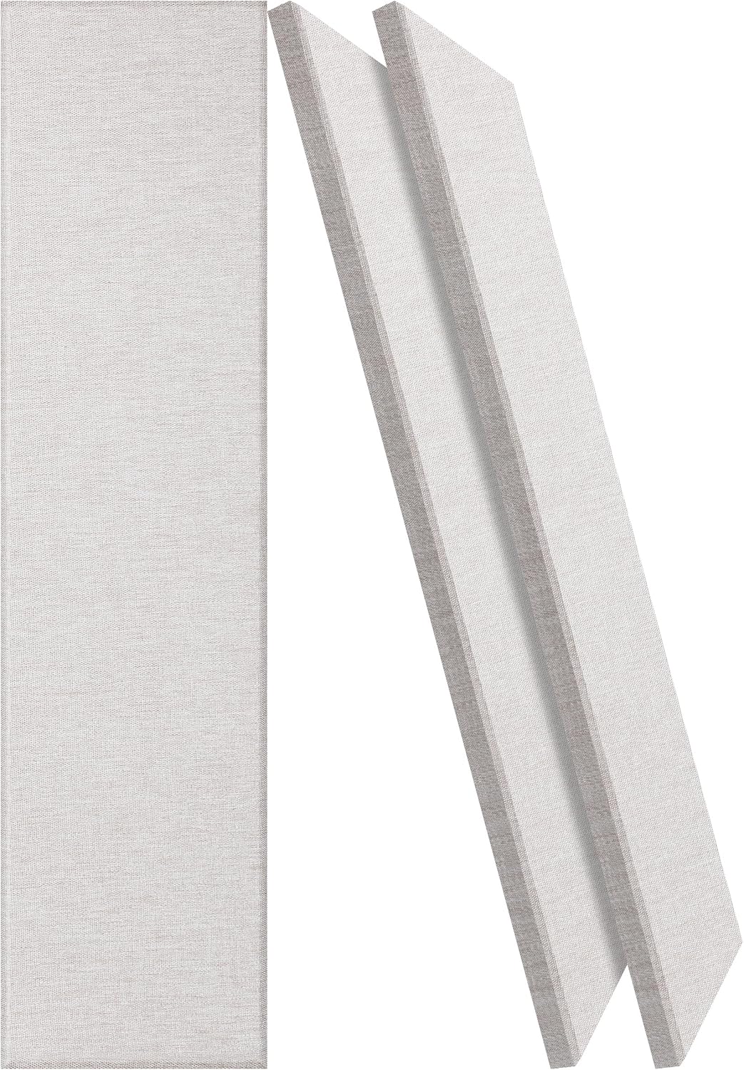 BUBOS 2 PCS Acoustic Panels,47.2''x11.8'' Fabric Soundproof Wall Panels,Self-adhesive Sound Absorbing Panels for Studios, Office, Home Theater, Fabric-Clad-N Linen