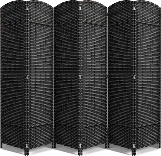 Sorbus 6 Panel Room Divider 6 ft. Tall - Privacy Screen, Extra Wide Double Hinged Panels, Mesh Hand-Woven Design, Partition Room Dividers and Folding Privacy Screens, Wall Divider for Room Separation