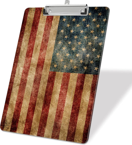 American Flag Plastic Clipboards,Decorative Plastic Acrylic Clipboard for Teacher Social Worker Students Office Supplies 8 * 12