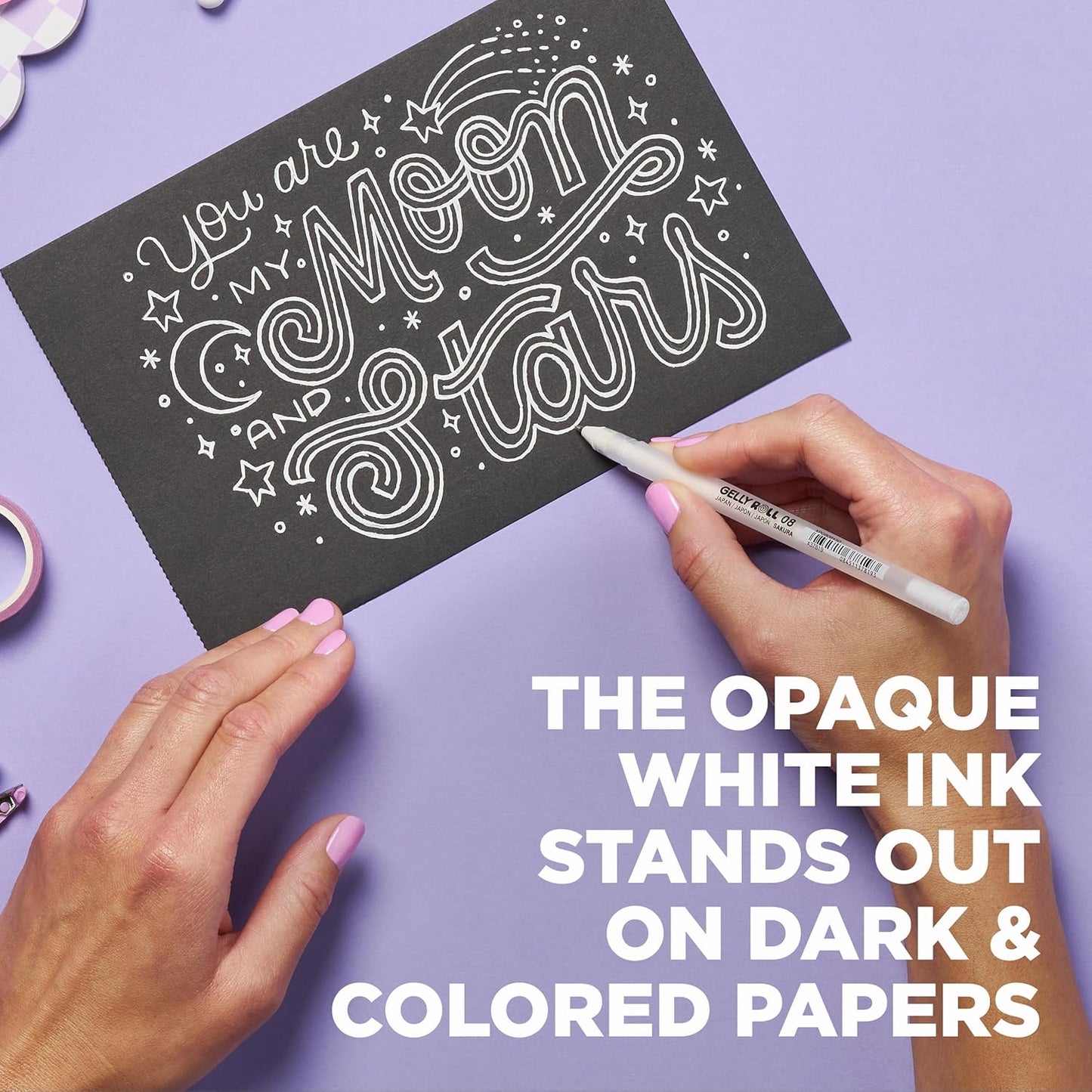 SAKURA Gelly Roll Gel Pens - Bold Tip Ink Pens for Journaling, Art, or Drawing - Classic White Ink - All are Tip Size Bold 10-6 Pack