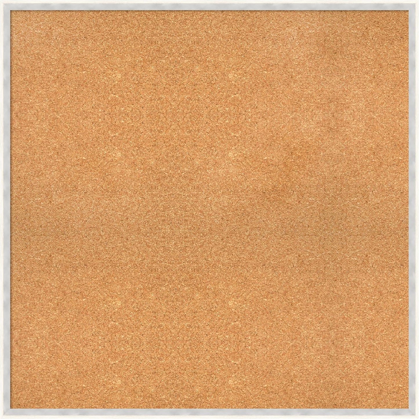 Amanti Art Natural Cork Board for Wall, 33x33 Vision Board with White Frame, Large Corkboard Office Decor for Home Organization, Modern Corkboard Pinboard to Display Items for Home Organization in