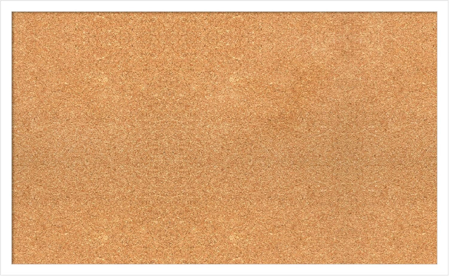 Amanti Art Natural Cork Board for Wall, 19x31 Vision Board with White Frame, Medium Corkboard Office Decor for Home Organization, Modern Corkboard Pinboard to Display Items for Home Organization in