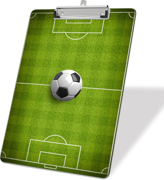 Soccer Coaching Plastic Clipboards,Decorative Plastic Acrylic Clipboard for Teacher Social Worker Students Office Supplies 8 * 12