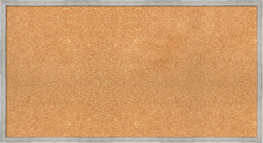 Amanti Art Natural Cork Board for Wall, 19x35 Vision Board with White Frame, Large Corkboard Office Decor for Home Organization, Cottage Corkboard Pinboard to Display Items for Home Organization in
