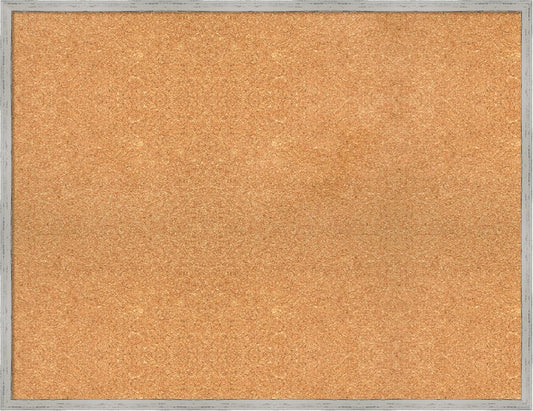 Amanti Art Natural Cork Board for Wall, 27x35 Vision Board with White Frame, Large Corkboard Office Decor for Home Organization, Cottage Corkboard Pinboard to Display Items for Home Organization in