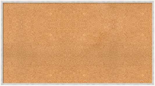 Amanti Art Natural Cork Board for Wall, 25x45 Vision Board with White Frame, Oversize Corkboard Office Decor for Home Organization, Modern Corkboard Pinboard to Display Items for Home Organization in