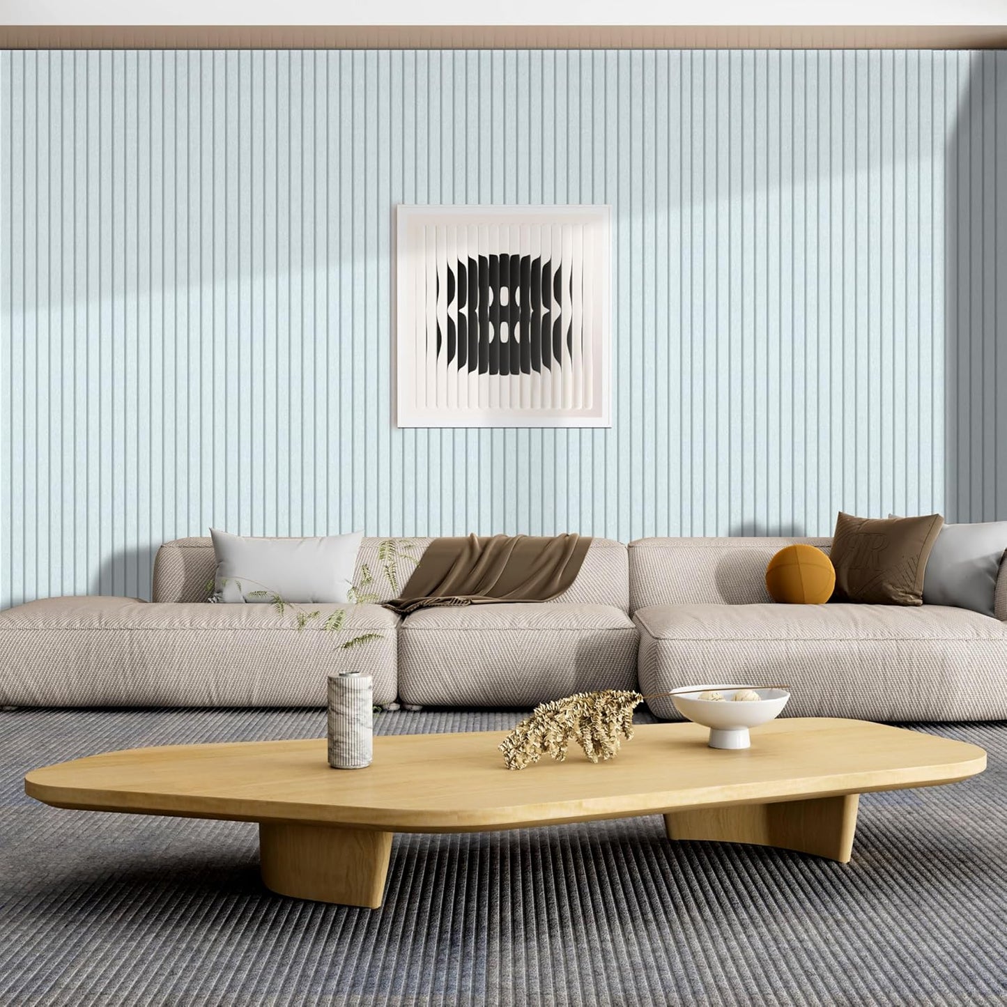 5 Pack Acoustic Panels, 48 x 24x 0.4 Inch Sound Proof Panels for Walls, Premium Wall Sound Absorbing Panels, Decorative Sound Dampening Panels for Media Room, Office and Studio,White