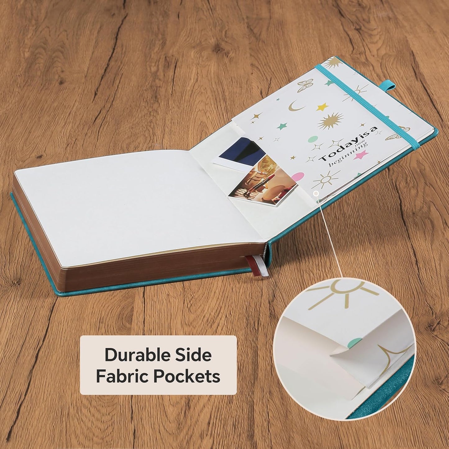 ZXHQ A5 360 Pages Lined Journal for Women, Tree of Life Design, with Pen, Fine Inner Pocket, Seagreen