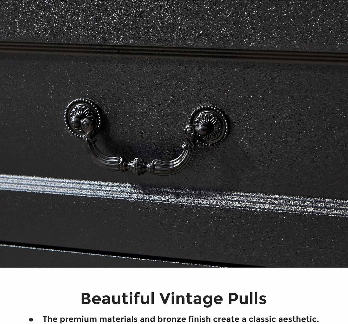 LIDYUK 9 Drawer Dresser for Bedroom Farmhouse Black Tall Wood Chest of Drawers for Bedroom Dresser, Modern Rustic 59" Wide Drawers Dressers Wooden Closet and Storage Cabinet, Hallway, Living Room