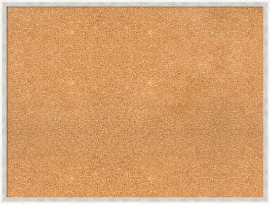 Amanti Art Natural Cork Board for Wall, 25x33 Vision Board with White Frame, Large Corkboard Office Decor for Home Organization, Modern Corkboard Pinboard to Display Items for Home Organization in