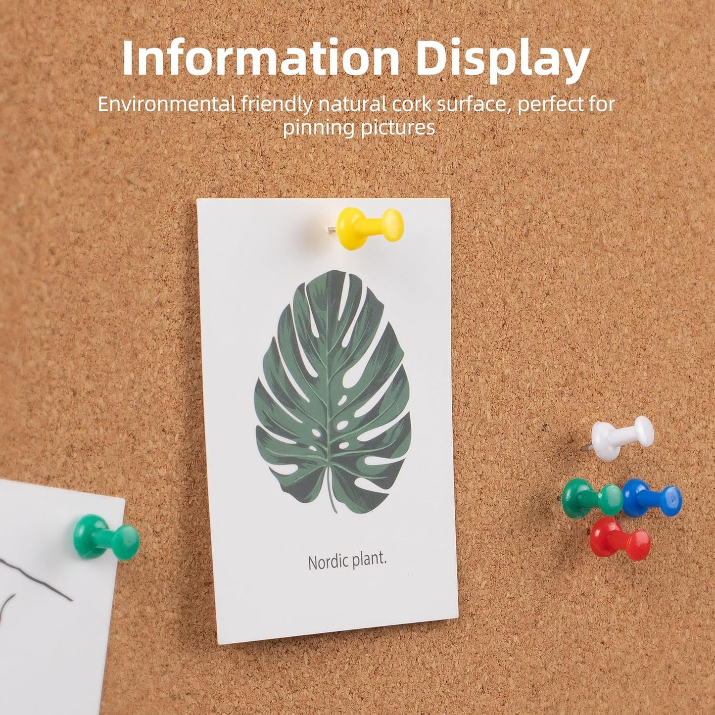 Board2by Extra Large Cork Bulletin Board 72" X 48", Black Wood Framed 6'x4' Corkboard for Wall, Wall Mounted Notice Pin Board with 18 Push Pins for School, Home & Office