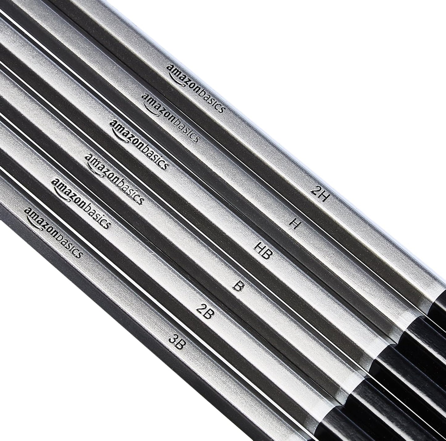 Amazon Basics Sketching and Drawing Art Pencil Kit, Artist Supplies with Pencils, Erasers, Sharpener, Charcoal, Black, White, 17 Piece Set