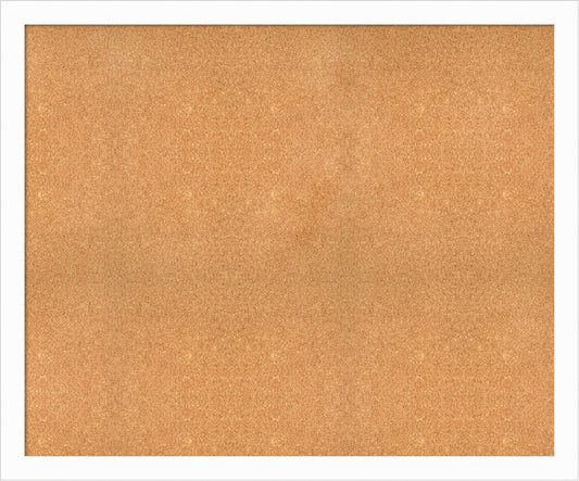 Amanti Art Natural Cork Board for Wall, 39x47 Vision Board with White Frame, Oversize Corkboard Office Decor for Home Organization, Casual Corkboard Pinboard to Display Items for Home Organization in