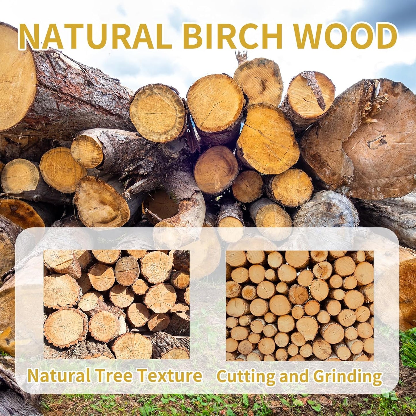 Wooden Coat Rack Stand, Vintage Natural Birch Wood Coat Racks Freestanding, Solid Wood Coat Tree Stand with 14 Hooks, Classic Sturdy Coat Racks Hall Tree for Entryway, Office (Round chassis)