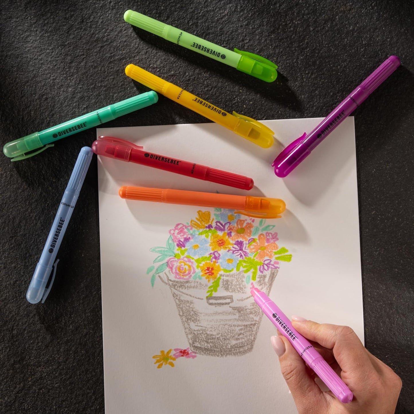 DIVERSEBEE Bible Highlighters and Pens No Bleed, 8 Pack Assorted Colors Gel Highlighters Set, Cute Bible Markers Study Journaling School Supplies and Accessories (Sorbet)